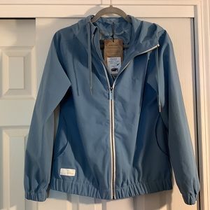 Brand new MAZINE robin blue jacket with attached hood!